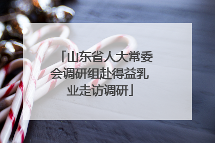 山东省人大常委会调研组赴得益乳业走访调研