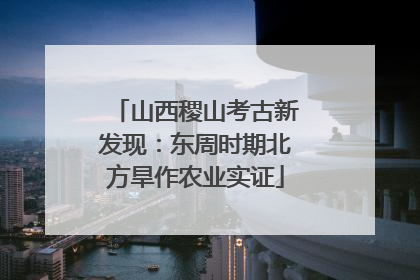 山西稷山考古新发现：东周时期北方旱作农业实证