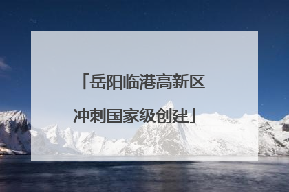 岳阳临港高新区冲刺国家级创建