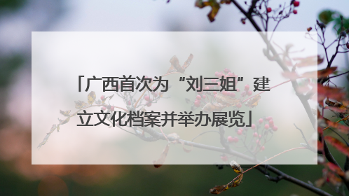 广西首次为“刘三姐”建立文化档案并举办展览