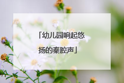 幼儿园响起悠扬的秦腔声