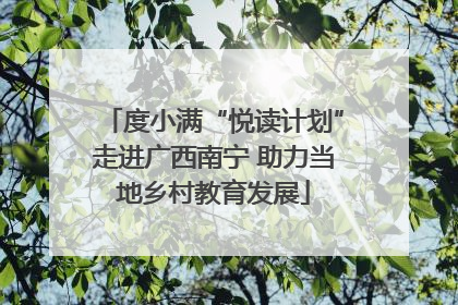 度小满“悦读计划”走进广西南宁 助力当地乡村教育发展