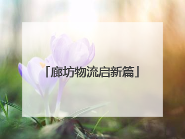 廊坊物流启新篇