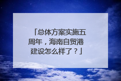 总体方案实施五周年，海南自贸港建设怎么样了？