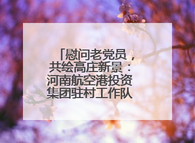 慰问老党员，共绘高庄新景：河南航空港投资集团驻村工作队开启暖心之旅