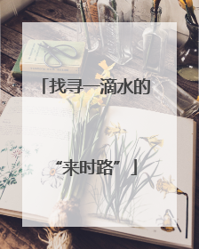 找寻一滴水的“来时路”