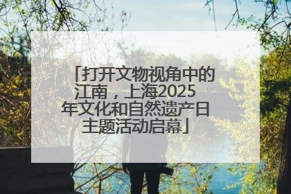 打开文物视角中的江南，上海2025年文化和自然遗产日主题活动启幕