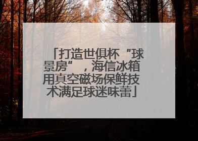 打造世俱杯“球景房”，海信冰箱用真空磁场保鲜技术满足球迷味蕾