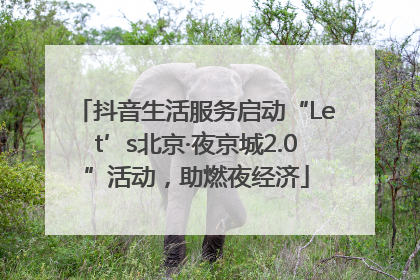 抖音生活服务启动“Let’s北京·夜京城2.0”活动，助燃夜经济