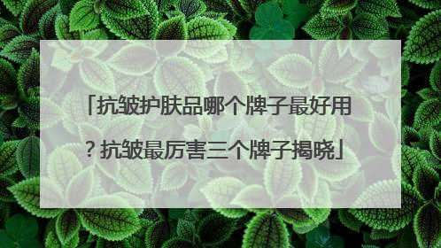 抗皱护肤品哪个牌子最好用？抗皱最厉害三个牌子揭晓