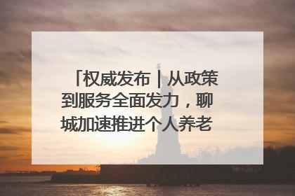 权威发布｜从政策到服务全面发力，聊城加速推进个人养老金制度落地