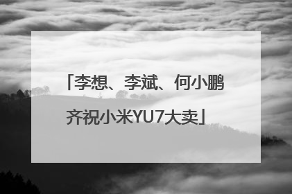 李想、李斌、何小鹏齐祝小米YU7大卖