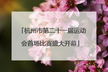 杭州市第二十一届运动会首场比赛盛大开幕