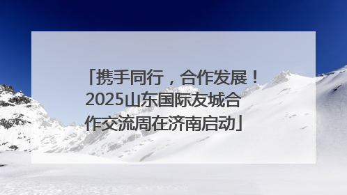 携手同行，合作发展！2025山东国际友城合作交流周在济南启动