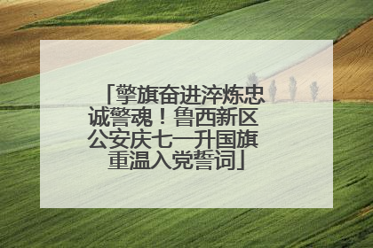 擎旗奋进淬炼忠诚警魂！鲁西新区公安庆七一升国旗 重温入党誓词