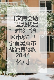 文博会助“盐池优品”对接“湾区市场”！宁夏吴忠市盐池县签约28.44亿元