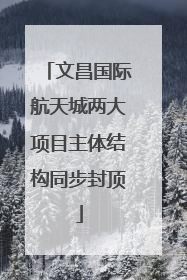 文昌国际航天城两大项目主体结构同步封顶