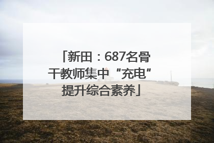 新田：687名骨干教师集中“充电” 提升综合素养