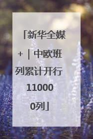 新华全媒+｜中欧班列累计开行110000列