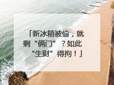 新冰箱被偷，就剩“俩门”？如此“生财”得拘！