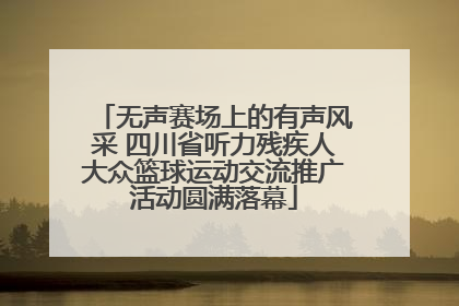无声赛场上的有声风采 四川省听力残疾人大众篮球运动交流推广活动圆满落幕