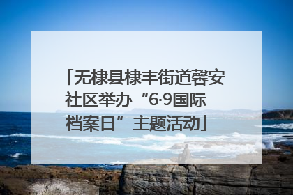 无棣县棣丰街道馨安社区举办“6·9国际档案日”主题活动