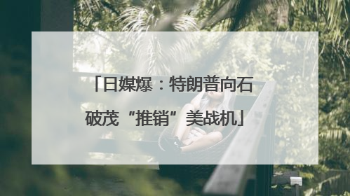 日媒爆：特朗普向石破茂“推销”美战机