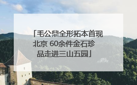 毛公鼎全形拓本首现北京 60余件金石珍品走进三山五园