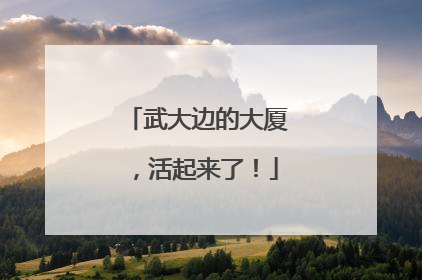 武大边的大厦，活起来了！