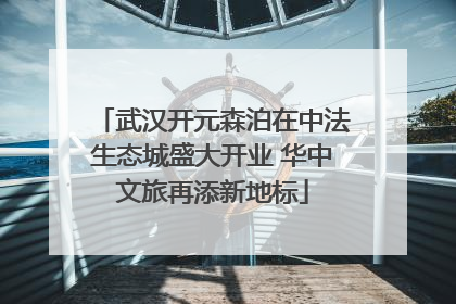 武汉开元森泊在中法生态城盛大开业 华中文旅再添新地标
