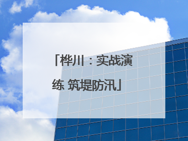 桦川：实战演练 筑堤防汛