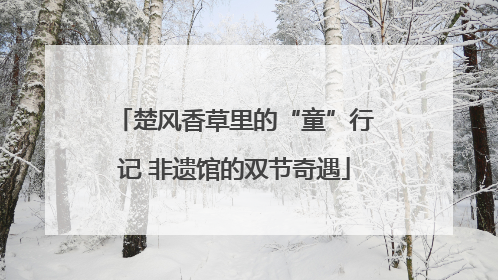楚风香草里的“童”行记 非遗馆的双节奇遇
