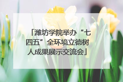 潍坊学院举办“七四五”全环境立德树人成果展示交流会