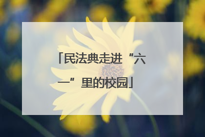 民法典走进“六一”里的校园