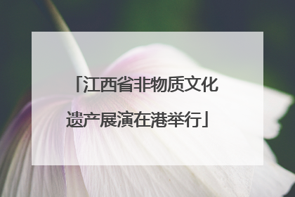 江西省非物质文化遗产展演在港举行