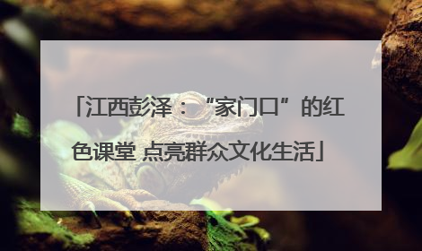 江西彭泽：“家门口”的红色课堂 点亮群众文化生活