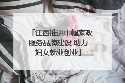 江西推进巾帼家政服务品牌建设 助力妇女就业创业