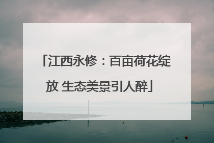 江西永修：百亩荷花绽放 生态美景引人醉