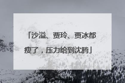 沙溢、贾玲、贾冰都瘦了，压力给到沈腾