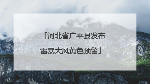 河北省广平县发布雷暴大风黄色预警