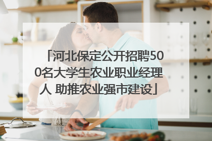 河北保定公开招聘500名大学生农业职业经理人 助推农业强市建设