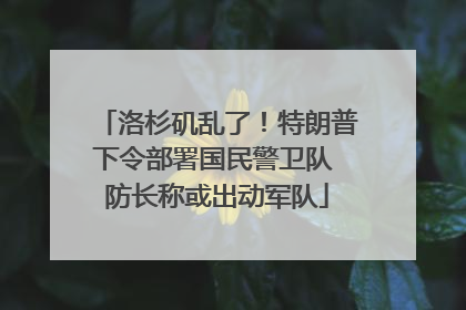 洛杉矶乱了！特朗普下令部署国民警卫队 防长称或出动军队