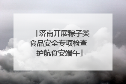 济南开展粽子类食品安全专项检查 护航食安端午