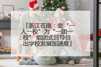 浙江苍南：变“一人一校”为“一团一校” 组团式督导督出学校发展加速度