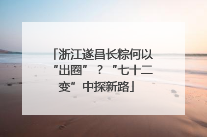 浙江遂昌长粽何以“出圈”？“七十二变”中探新路