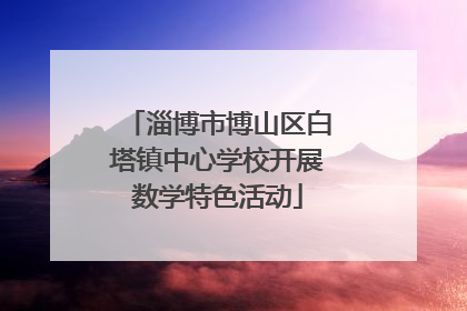 淄博市博山区白塔镇中心学校开展数学特色活动