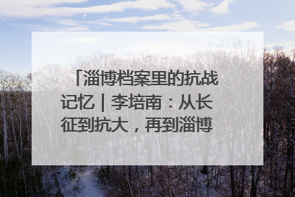 淄博档案里的抗战记忆｜李培南：从长征到抗大，再到淄博的革命足迹