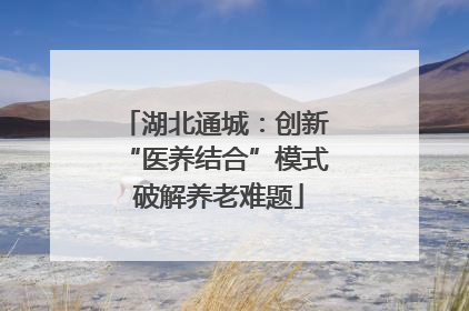 湖北通城：创新 “医养结合”模式 破解养老难题