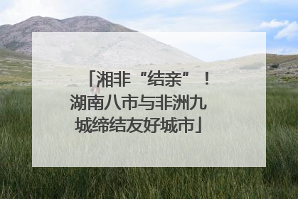 湘非“结亲”！湖南八市与非洲九城缔结友好城市