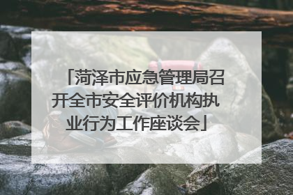 菏泽市应急管理局召开全市安全评价机构执业行为工作座谈会